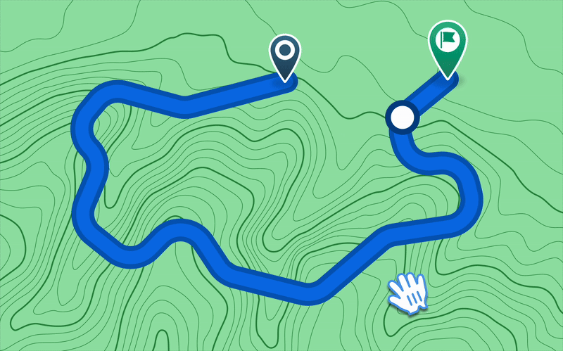Editing a route in Bikemap Editing a route in Bikemap