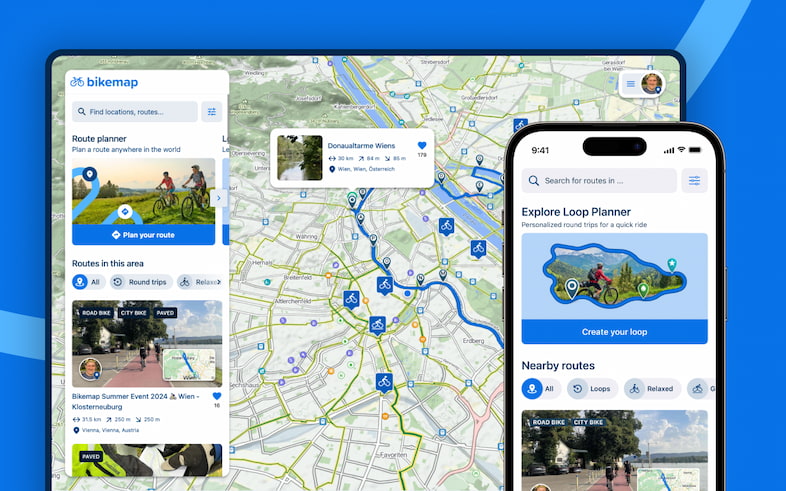 Discovering cycling routes in Bikemap