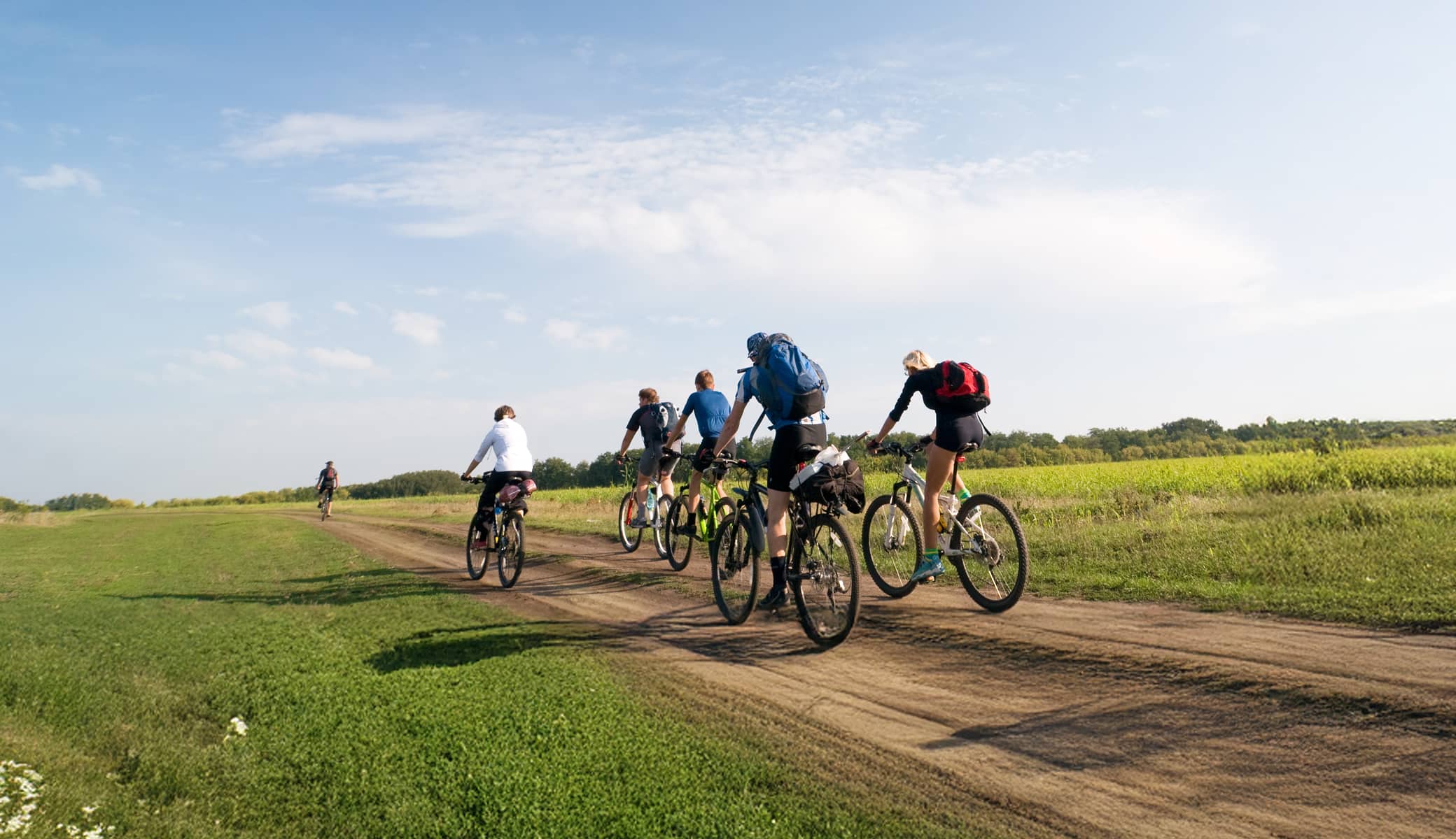 Group of cyclists on a ride