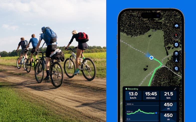 Recording a cycling route with the Bikemap App Recording a cycling route with the Bikemap App