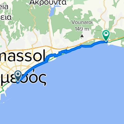 От Limassol Marina Street 3601, Limasol до P577+P3J, Пареклисия