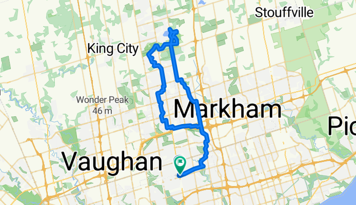 Finch Station Return to Wilcox Lake Via Oak Ridges, Vishnu Mandir, E.Don,  Finch Corridor