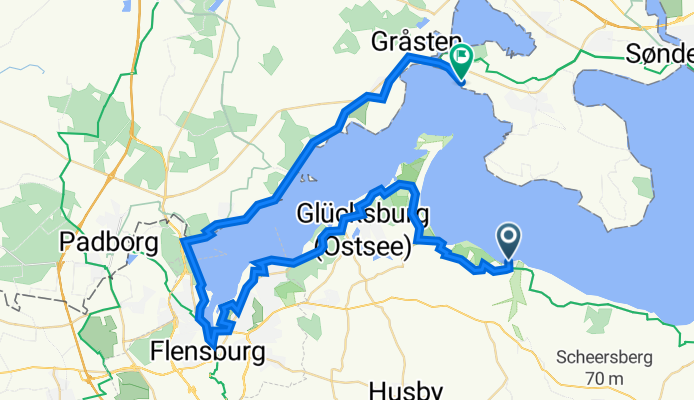 Wasser und Land Dänemark-Deutschland mit Fahrradfähre